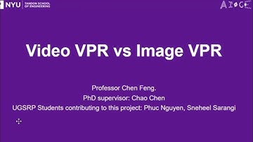 UGSRP: Video VPR vs Image VPR