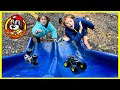 MONSTER TRUCKS PLAY AT THE PARK 🛝 Wonder Woman & Batman Rescue Monster Jam Minis from Darth Vader