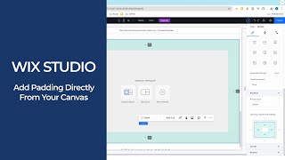 Wix Studio | Add Padding Directly from Your Canvas