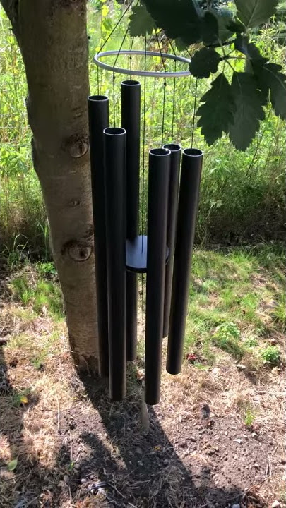 Nature's Melody Aureole Wind Chime, 65 inch black