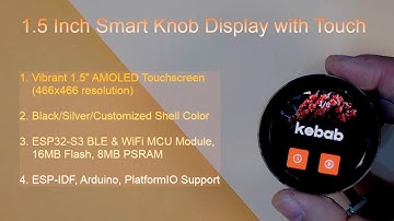 1.5 Inch 466*466 ESP32 AMOLED 1000nits Knob Screen with Touch #LVGL #ESP32 #Arduino