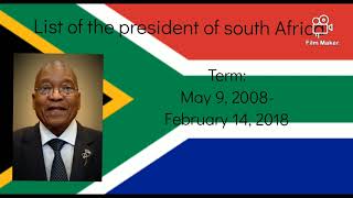 List of the president of south Africa