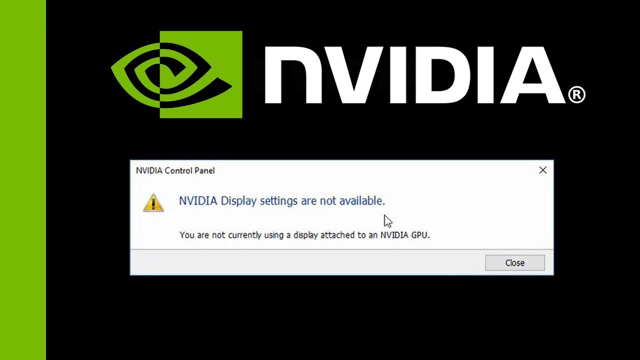 วิธีแก้ NVIDIA display settings not available