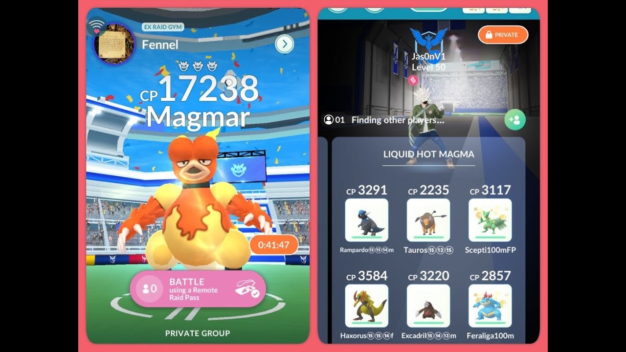 Magmar Level 3 Raid Boss - Solo Battle w-6 Unique Pokémon