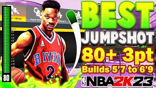 NBA 2K23 BEST JUMPSHOT IN NBA 2K23 BUILDS BETWEEN 5&#39;7&quot; &amp; 6&#39;9&quot; 80+ 3PT after the patch