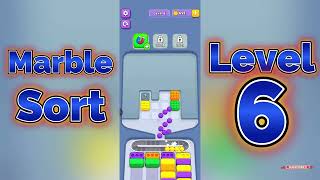 Marble Sort Level 6 Walkthrough 🟢🔵 | Color Marble Sorting Puzzle | Mini Boss