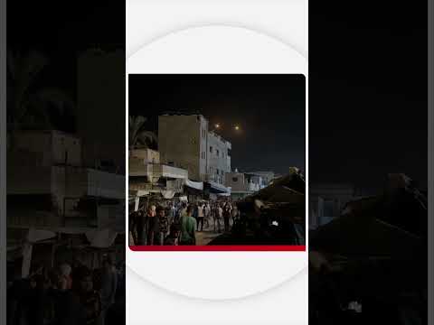 قنابل إنارة تضيء سماء قطاع غزة