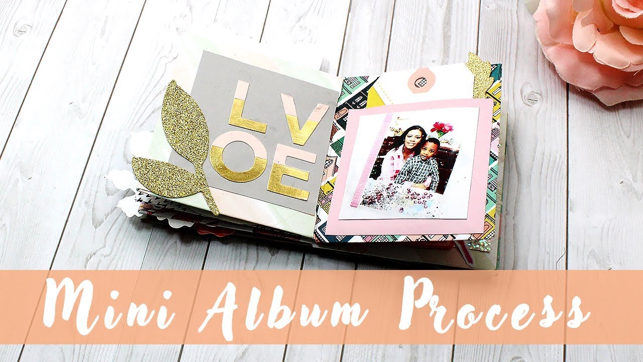 Mini envelope/flipbook album process for scrapbooking or snailmail