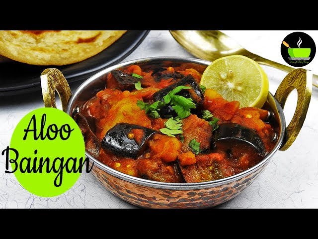 Aloo Baingan Recipe | Aloo Baingan Ki Sukhi Sabzi | Masala Baingan Aloo | Potato Brinjal Curry | She Cooks