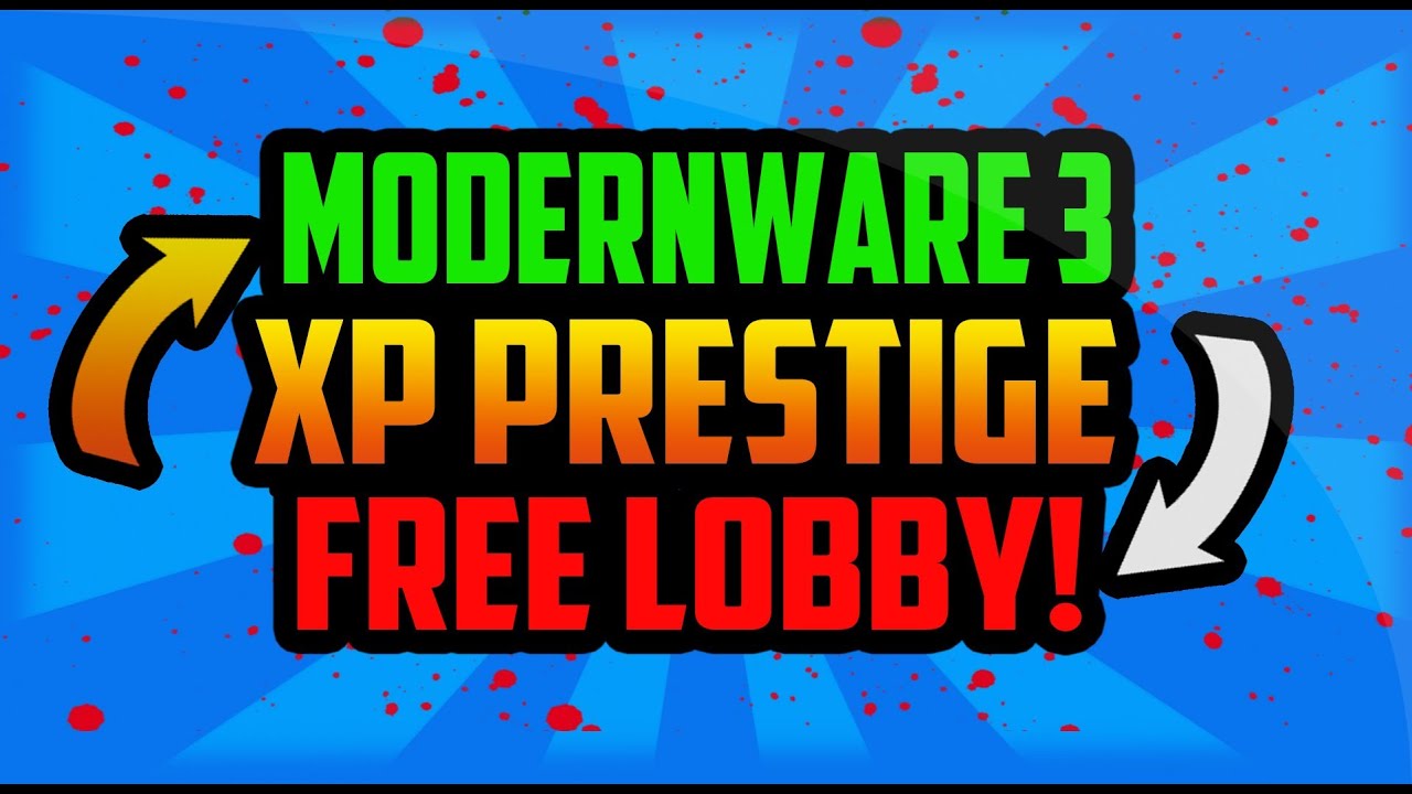 MW3 20th Prestige Lobby & Challenge Lobby For Free (Xbox 360/PS3/PC Modern Warfare 3)