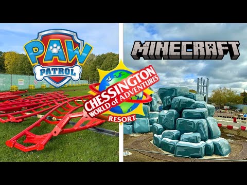 Major Construction At Chessington! New Paw Patrol & Minecraft Rides!