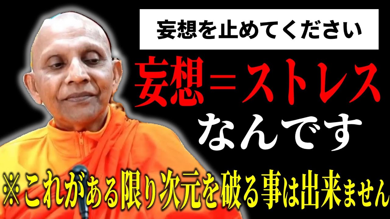 今すぐに妄想を止めて下さい。妄想はストレスの元です。これがある限り解脱は出来ません【スマナサーラ長老切り抜き】