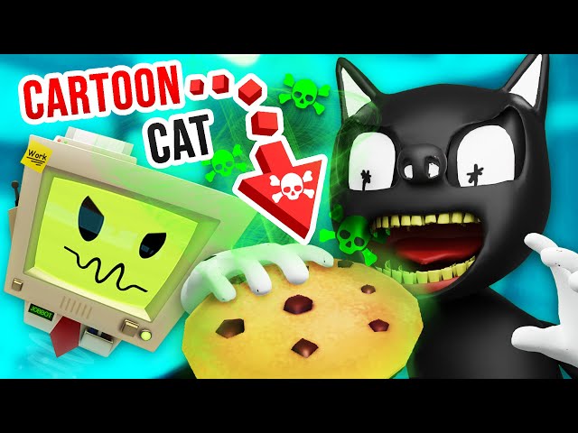 NEW Job Bot feeds POISONED COOKIES to CARTOON CAT!!?! (Job Simulator VR MODS)