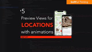 Location Preview cards with asymmetric Transitions  | SwiftUI Map App #5