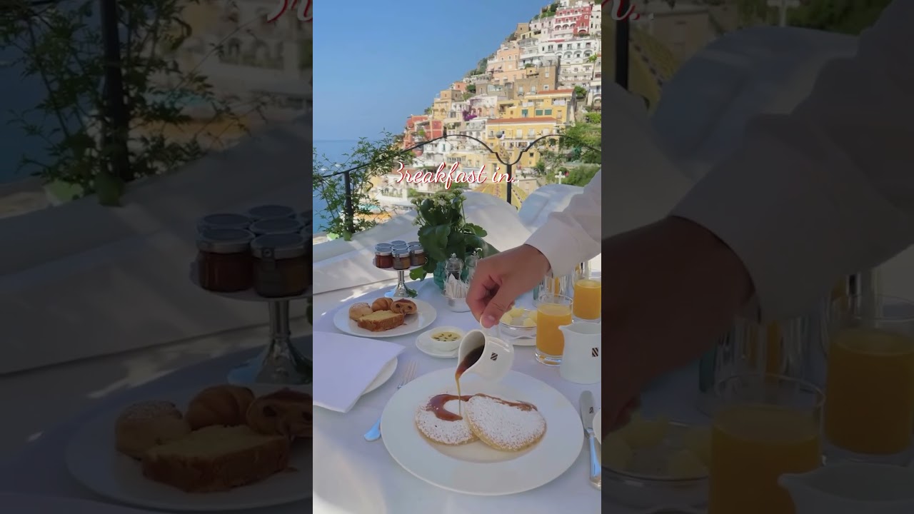 Breakfast in Positano Italy 🇮🇹
