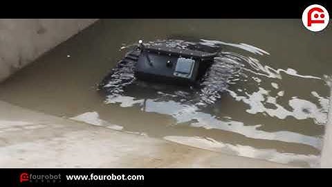 FOUROBOT - robot chassis PLT1000 water proof test