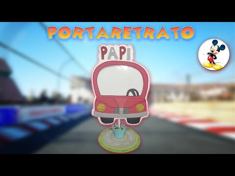 PORTARETRATO DE CARRO PARA PAPÁ EN FOAMI O GOMA EVA – MOLDE GRATIS