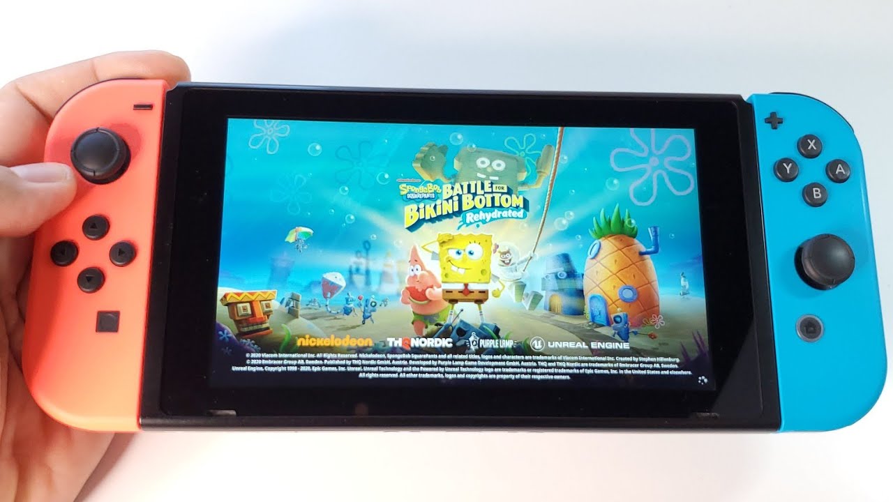 SpongeBob SquarePants: Battle for Rehydrated gameplay Bikini handheld YouTube - Bottom Nintendo - Switch 