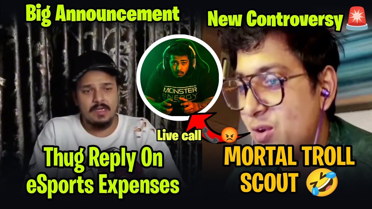 8bit Thug Reply on eSports Expenses🤑 Mortal Troll Scout🤣 Scout Angry😡 New Controversy Alert🚨 
