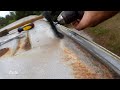 ford e150 van rain gutter rust cleaning and painting