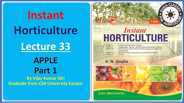 Lecture 33 Apple Part 1 Instant Horticulture by Vijay Kumar Giri