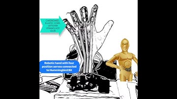 Robotic Hand made with Bird Brain Technologies Hummingbird Kit