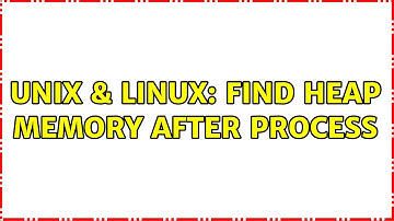 Unix & Linux: Find heap memory after process