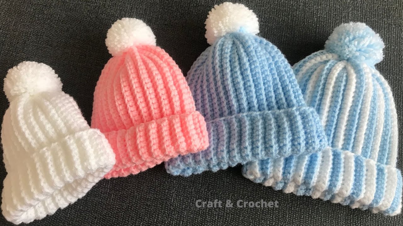 Crochet baby hat.