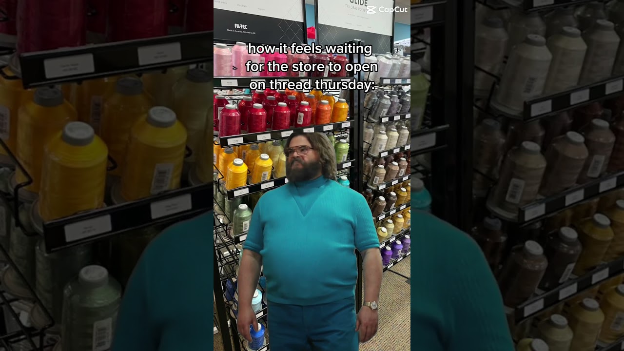 Thread stash low. Camped outside, ready to go! 🧵🏃‍♀️💨