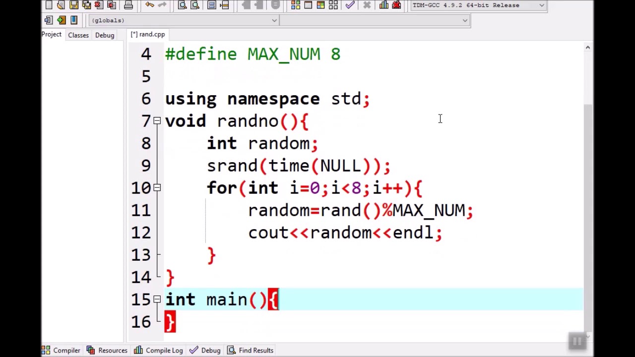 how to generate random number in c programming