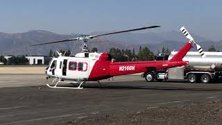 Bell 205 Helicopter Start Up&Take Off Fire Helicopter N216Gh Brackett Airport