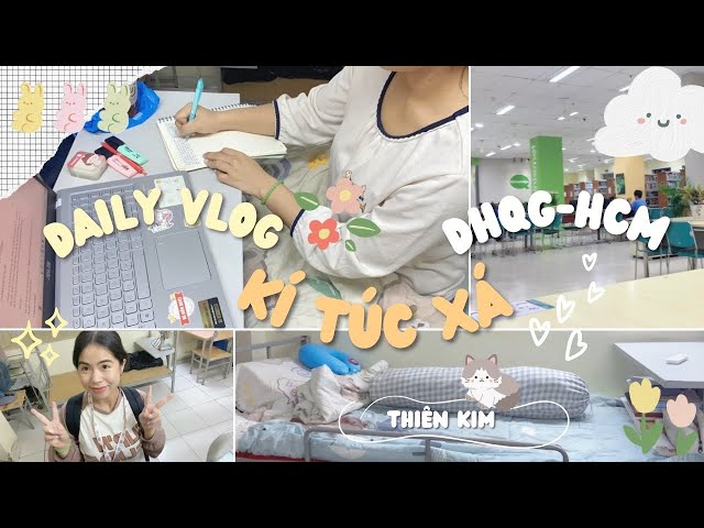 [vlog] một ngày của sinh viên ở KÍ TÚC XÁ ĐHQG-HCM(eng/vietsub) || uni,dorm,study,daily routine 🌷📚 class=
