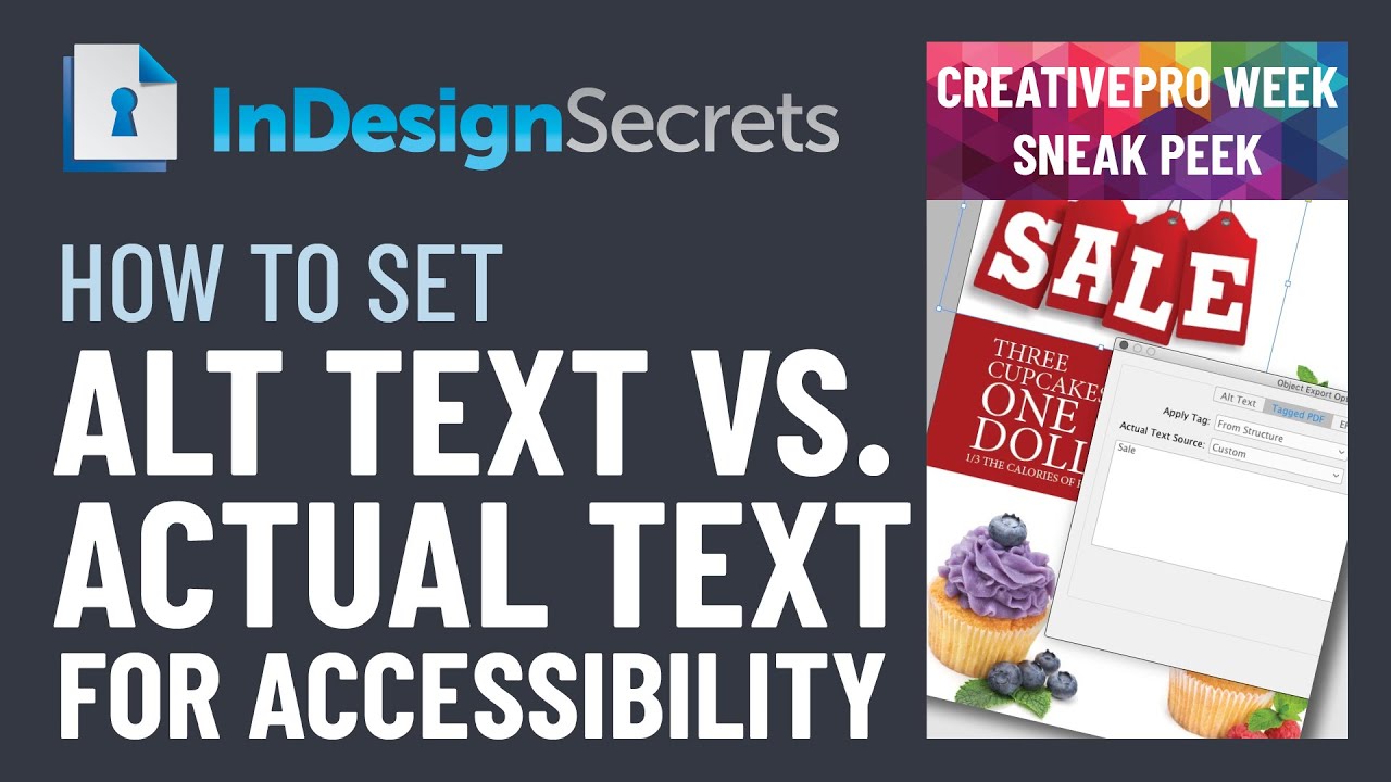 InDesign How-To: Set Alt vs. Actual Text for Accessibility (Video ...
