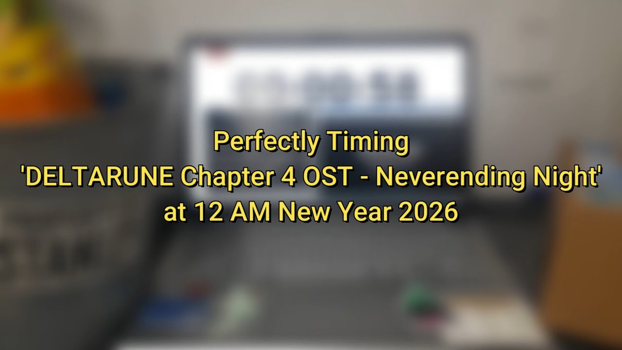 Perfectly Timing 'DELTARUNE Chapter 4 OST - Neverending Night' at 12 AM New Year 2026