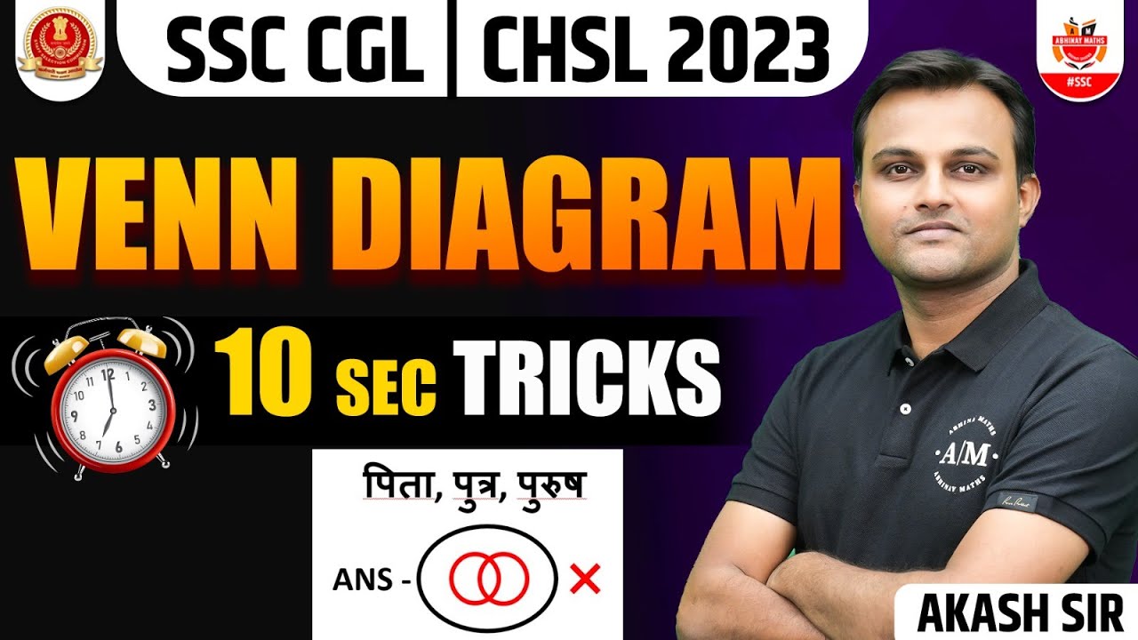 SSC CGL Pre 2023 ! Reasoning Venn Diagram Tricks ! Best For SSC CGL