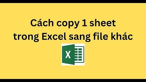 Cách copy 1 sheet trong Excel sang file khác