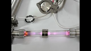 Argon DC glow discharge at 3kV DC 50mtorr