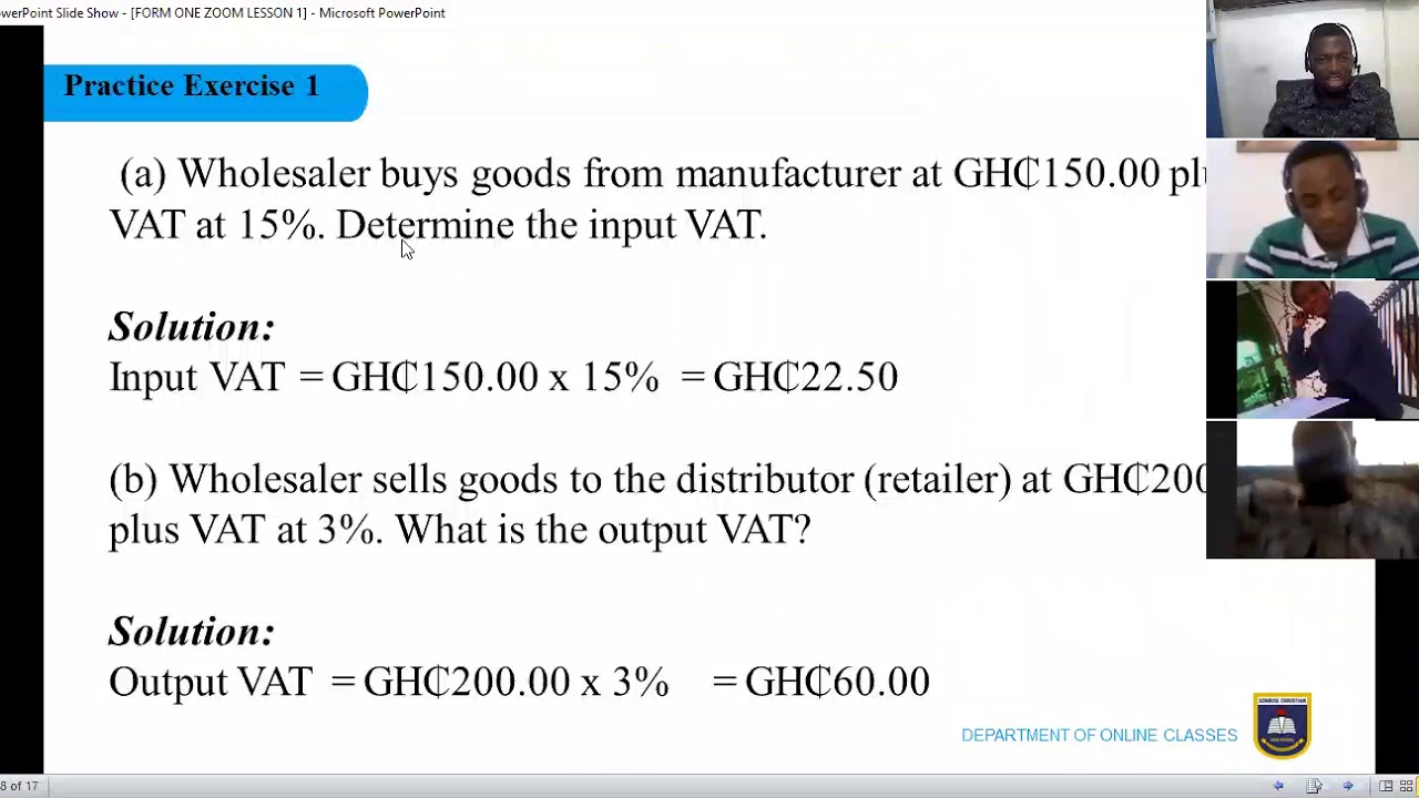Zoom Online Classes Sonrise High Value Added Tax YouTube
