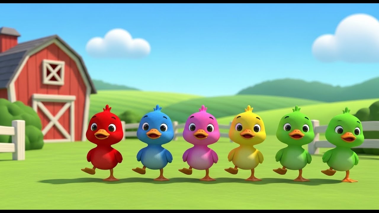 Five Little Ducks | Cute 3D Nursery Rhyme Song for Kids and Toddlers