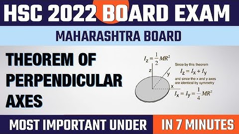 Theorem of Perpendicular Axes