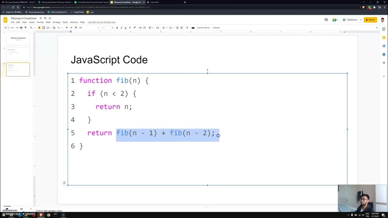 Fibonacci Sequence Coding with JavaScript 5-minute lesson for beginners ...