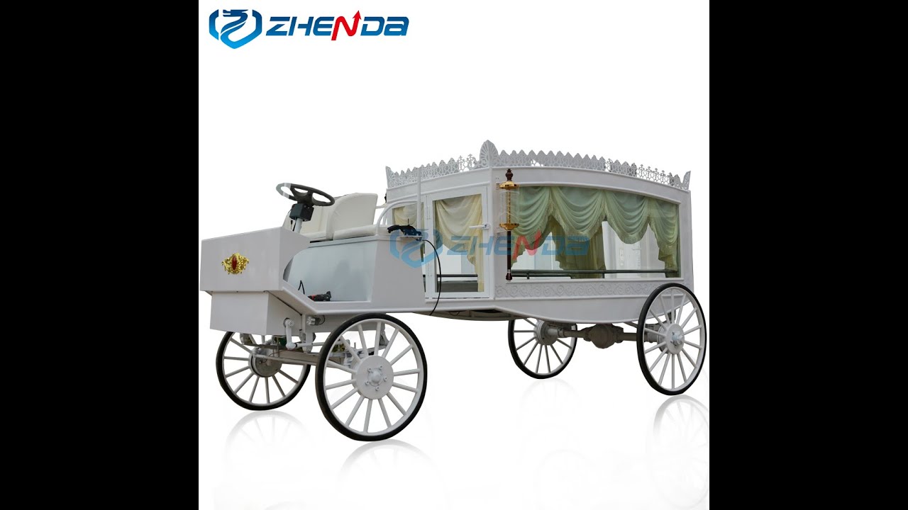Electric horse hearse  Funeral Coaches Manufacturer Coffin White Horse Hearse