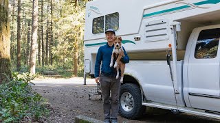 First Time Truck Camping with my 3 Month Old Puppy