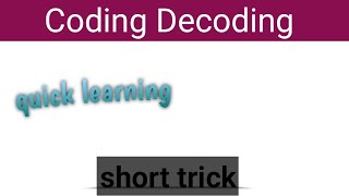 Coding Decoding | cross pattern | Reasoning | Letter coding | Part 3