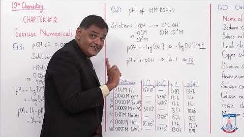 Class 10 - Chemistry - Chapter 10 - Lecture 16 Exercise Numerical (Q # 2, 3, 4)  - Allied Schools