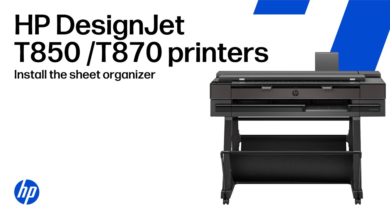 How to install the sheet organizer for the HP DesignJet T850