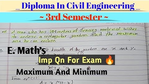 Engineering Mathematics 3 | Third Semester Diploma In Civil | Imp Qn For Exam 💯 #ctevt #diploma