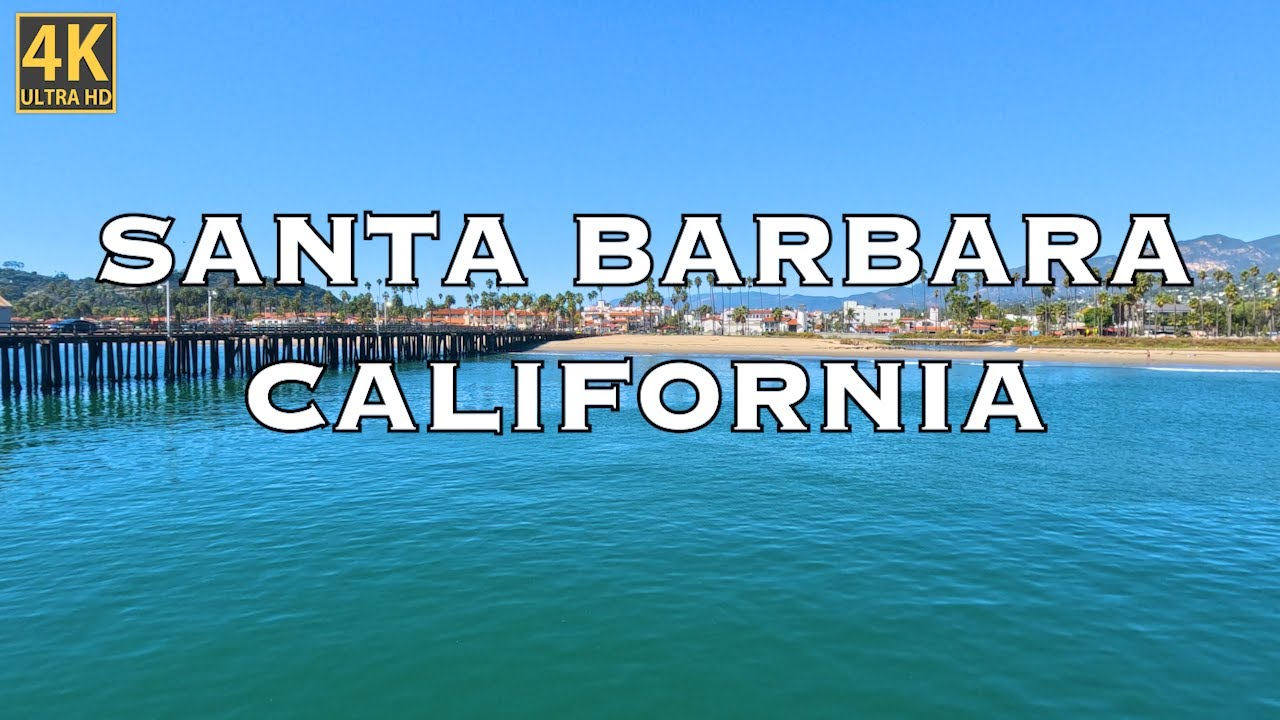 State St to Stearns Wharf Santa Barbara, California, USA | 4K | POV Walk | Virtual Treadmill Travel