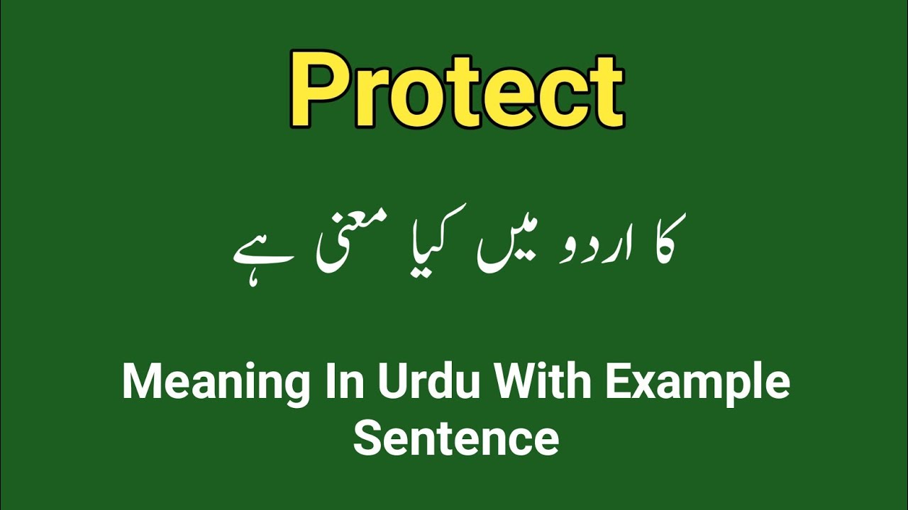Protect meaning in urdu || Meaning of protect in urdu/hindi || Protect ka matlab kia hota ha