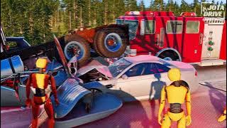 Highway Car Accident BeamNG Drive 
